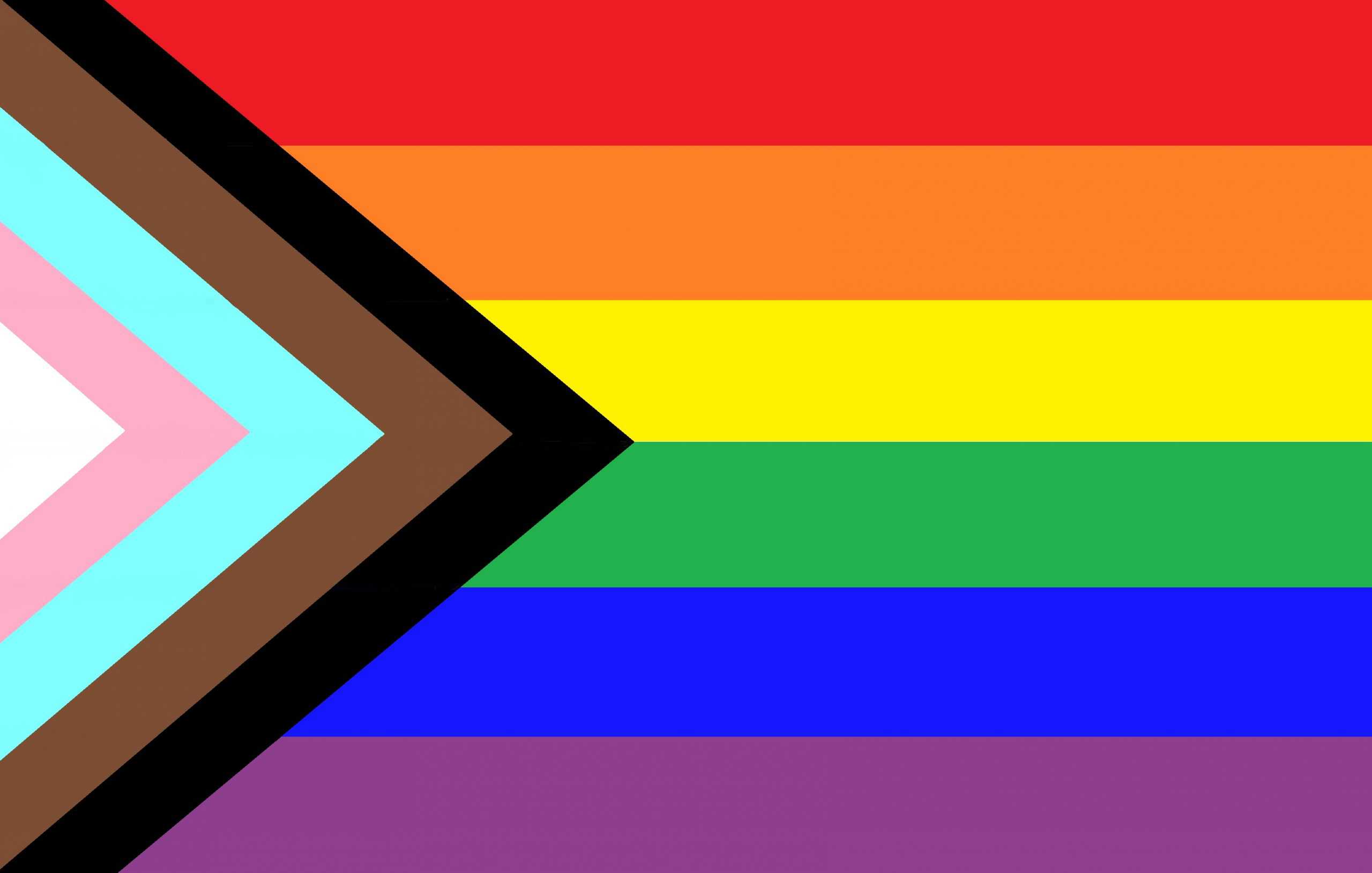 Modern pride flag representing inclusiveness in this business