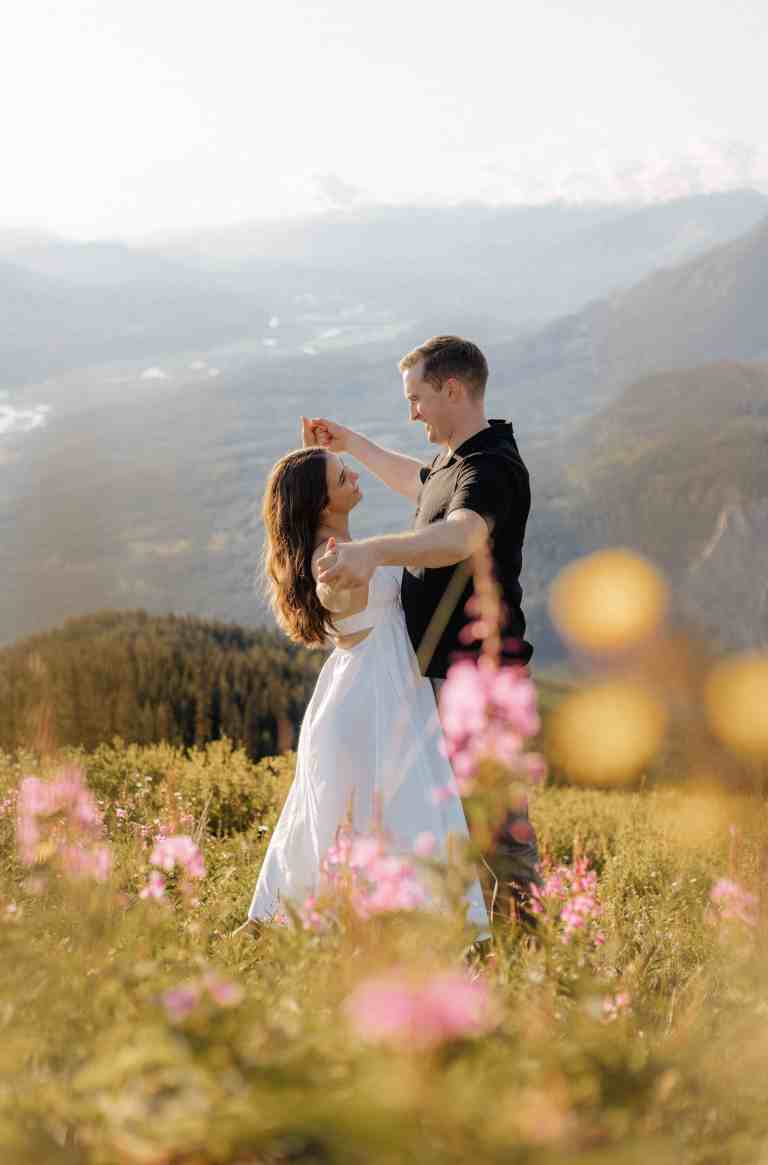 Dreamy Engagement Session on Mount 7 in Golden BC